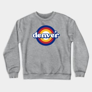 Vintage Denver Sunset Seal // Retro City Emblem for Denver, Colorado Crewneck Sweatshirt